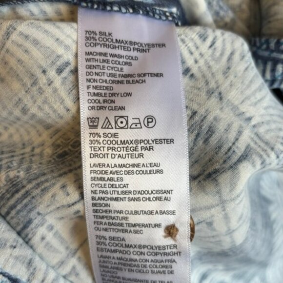 Tommy Bahama Men's XL Island Zone Silk Coolmax Polyester Blend Button Up Shirt - Picture 9 of 9